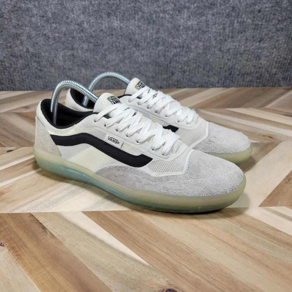 Vans AVE Pro Blanc De Blanc Clear Skate Shoes Mens 7.5 VNOA4BT7UY6 Suede Low Top - Picture 1 of 13